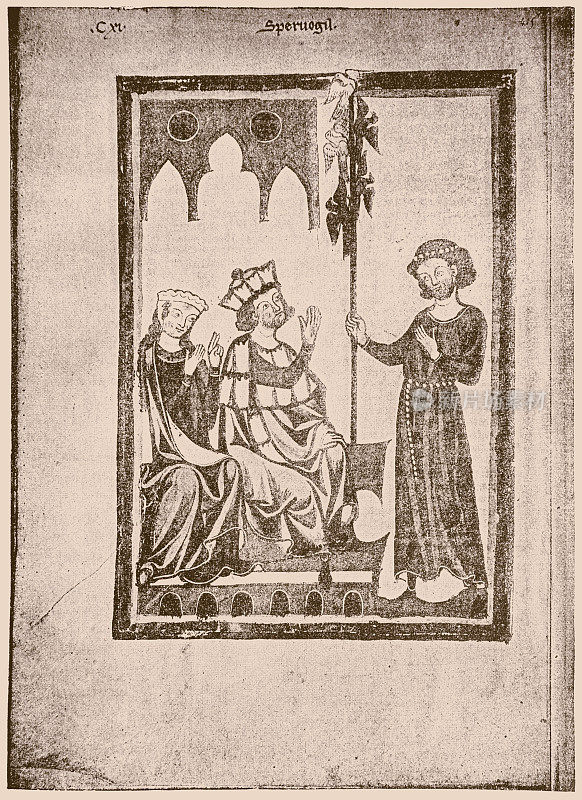 Meister Spervogel, 12世纪诗人，向宫廷献上了他的歌词。Codex Manesse(约1300)或Gro?e Heidelberger Liederhandschrift由Rudiger Manesse和他的儿子Johannes